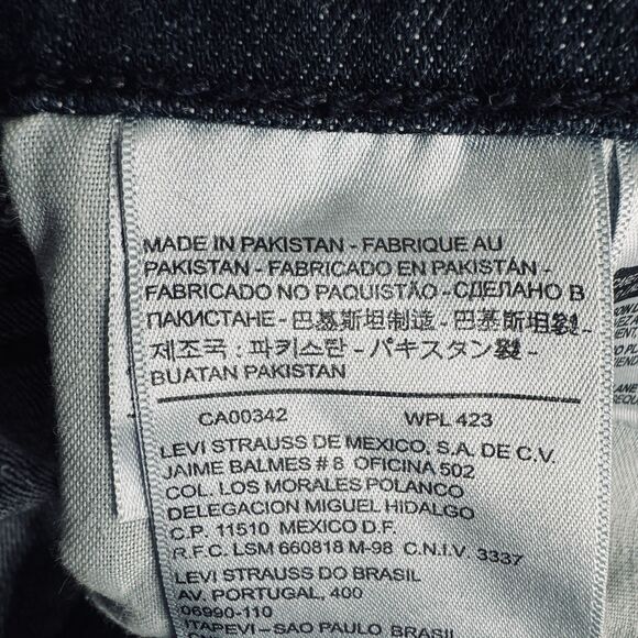 Levis 515 Bootcut Jeans 12 (33x30.5) Dark Wash Blue Denim High Mid Stretch Women - Picture 7 of 10